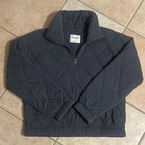Abercrombie & Fitch Quilted Pullover in Charcoal